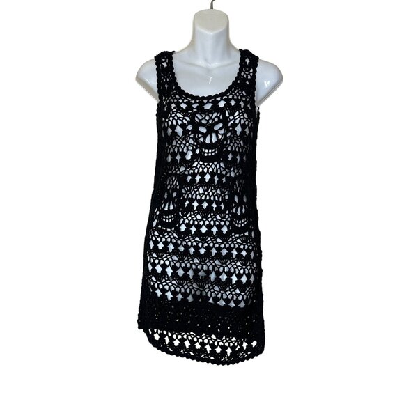 Tripp nyc Dresses & Skirts - Tripp NYC Goth Punk Crochet Sweater Mini Sleeveless Womens Sz S Goblincore Witch